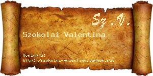 Szokolai Valentina névjegykártya